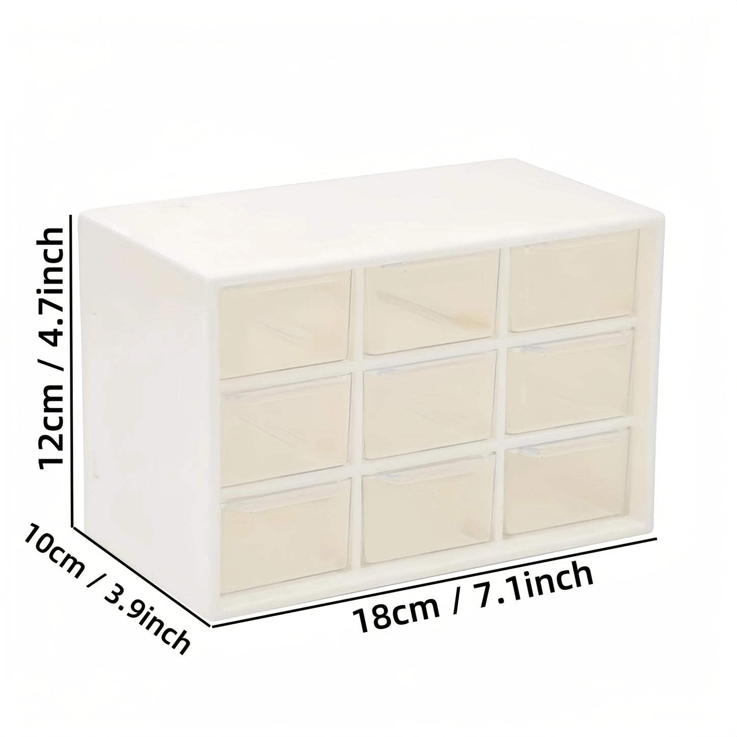 Organizador de pared de 9 cajones para suministros de oficina, papelería, joyas y artículos pequeños. Accesorio para organizar el hogar y la oficina.