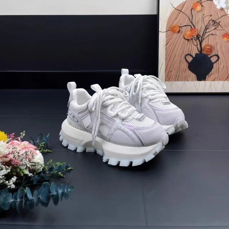Zapatillas deportivas informales con diseño de dopamina para mujer, con suela gruesa, versátiles y a la moda, Ah Gan, 2025