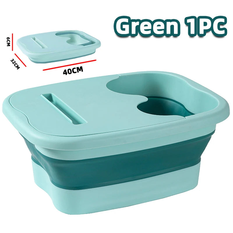 Cubo de masaje para pediluvio plegable, cubo de remojo, lavabo plegable, cubo para baño de pies de spa, bañera de sauna doméstica, bañera de pedicura