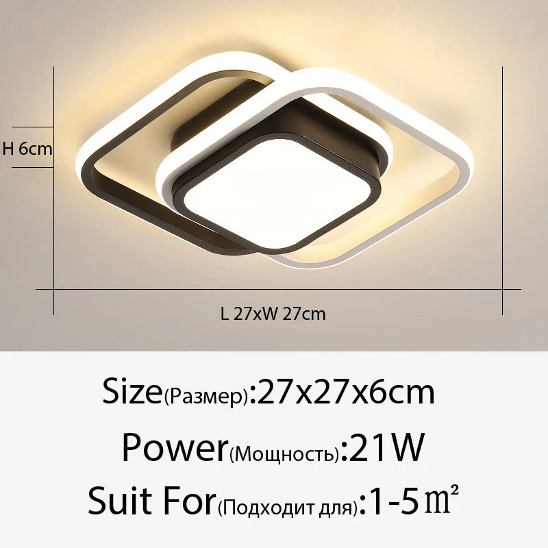 Lámpara de techo LED moderna minimalista para balcón, pasillo, porche, canal, estilo nórdico, para guardarropa