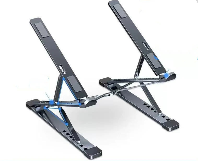 Soporte plegable y ajustable de aluminio para ordenador portátil, tableta o PC. Disipación de calor.