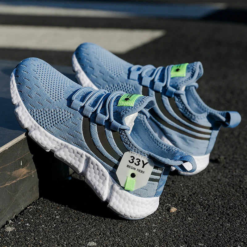 Zapatillas deportivas informales de verano para hombre, transpirables, ligeras, de malla para correr al aire libre, deportivas para correr, tenis para caminar
