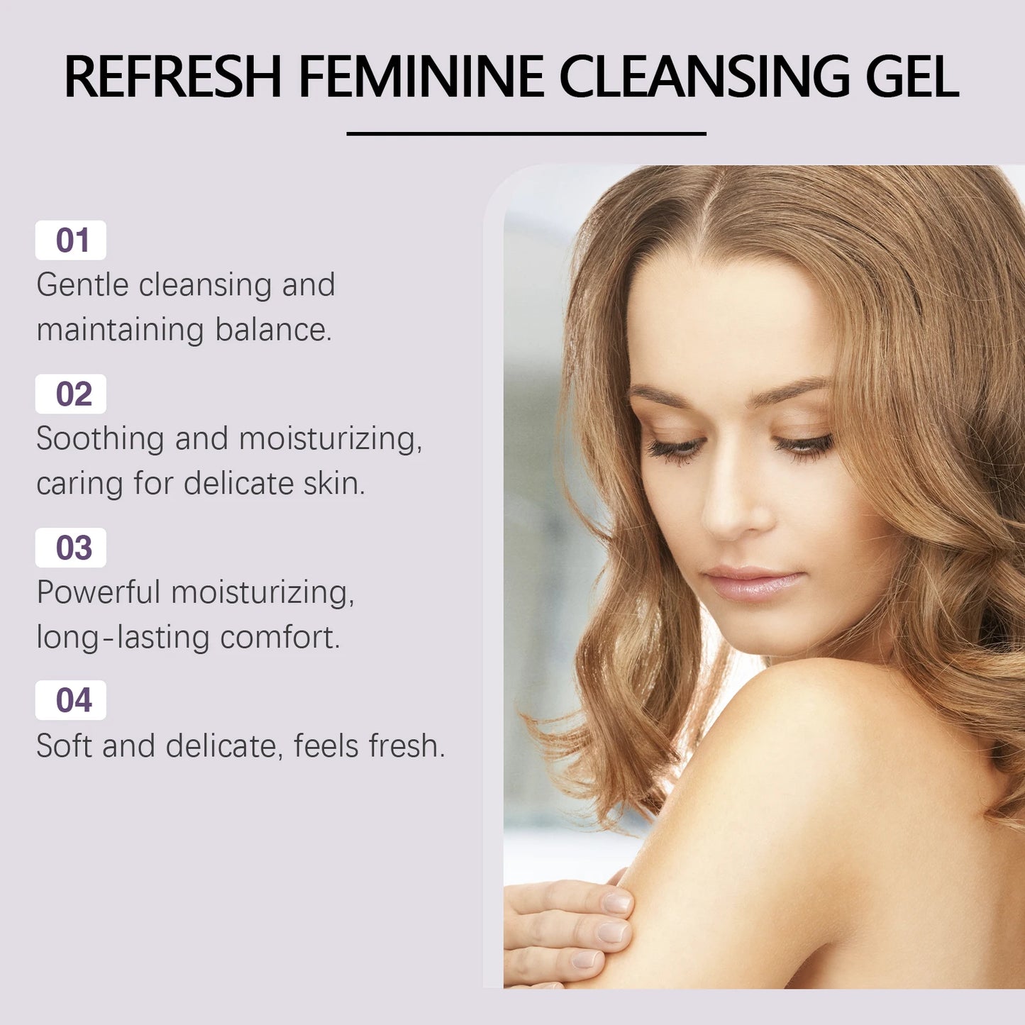 Gel de lavado femenino con pH equilibrado, hidratante de larga duración para zonas íntimas, limpieza refrescante, previene la sequedad, cuidado saludable para la mujer.