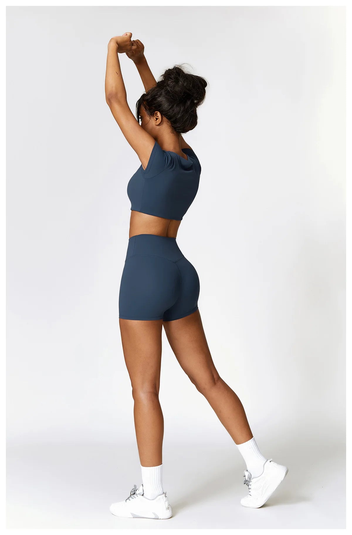 2PCS Seamless Yoga Set Women Workout Set Sportswear Gym Clothing Fitness Long Sleeve Crop Top High Waist Leggings Sports Suits