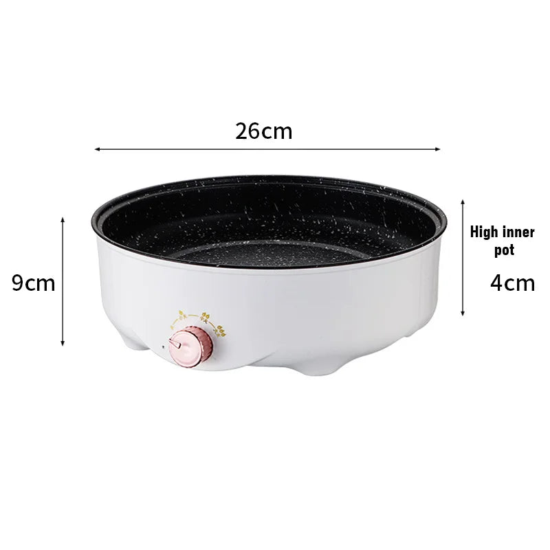 Sartén eléctrica multiusos de 220 V para barbacoa doméstica, filetes fritos, pescado, tortillas, sartén antiadherente.