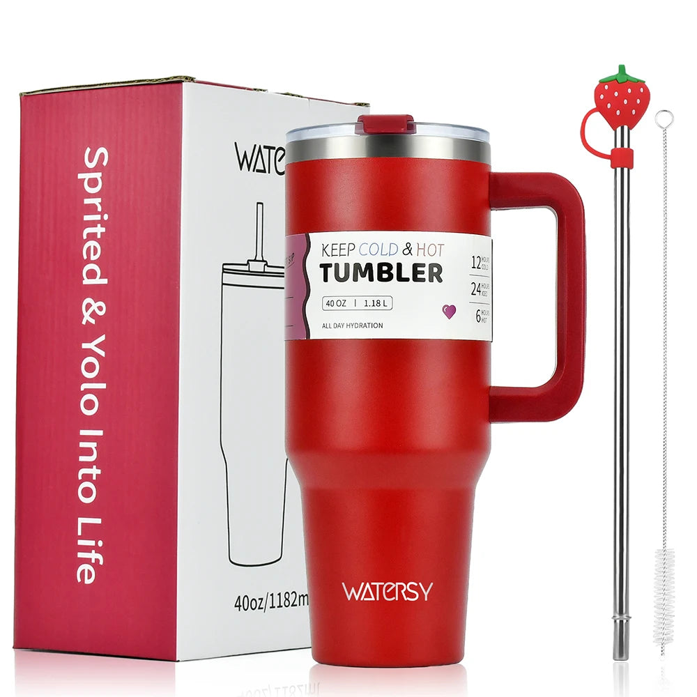 Vaso de acero inoxidable de 30 oz/40 oz, botella térmica de gran capacidad, termos dobles para mantener el frío, taza de regalo DIY