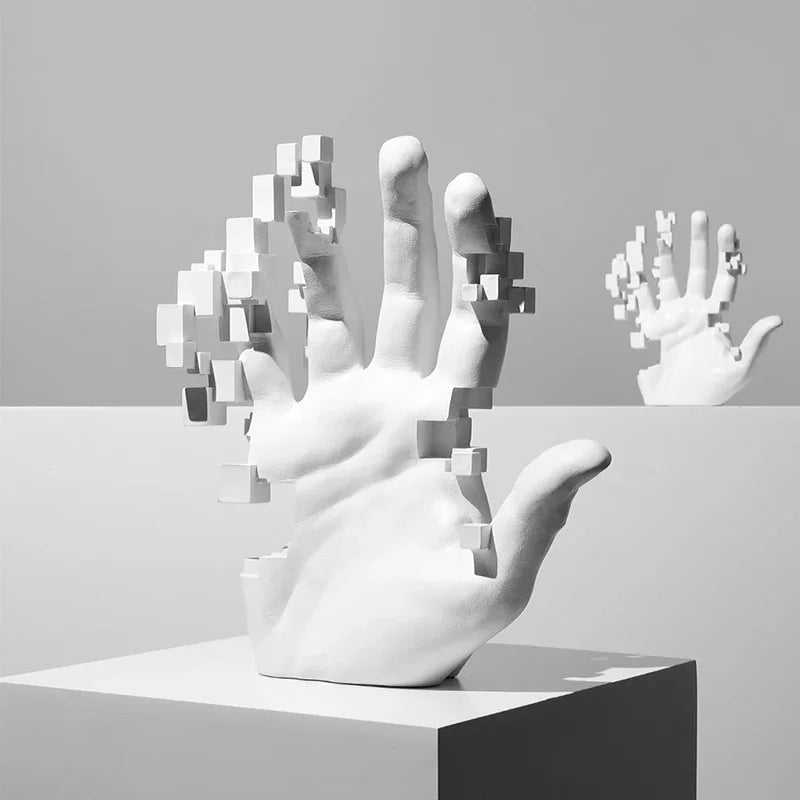 Decoración para el hogar, sala de estar, arte abstracto, palmera, mesa de lujo moderna, escultura de mano, accesorios para el hogar, figuras estéticas, decoración