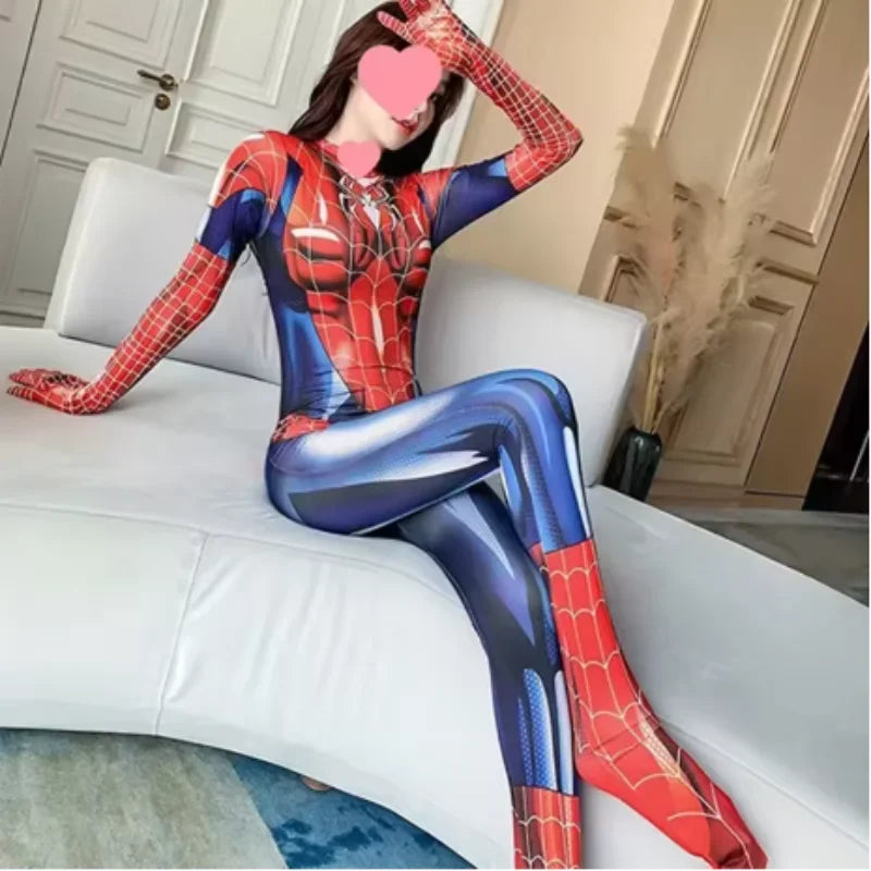 Halloween Spider Man Costume Movie Superhero Cosplay Bodysuit Suit Avengers Cosplay Venom Spider Man Corset for Women Girl Suit