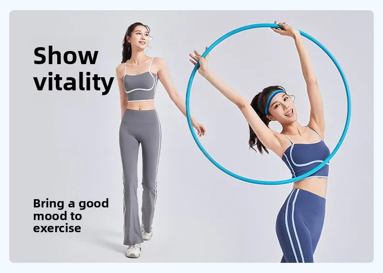 Nuevo traje deportivo para mujer, con efecto push-up, chaleco con tirantes ajustables, cintura alta, micropantalón y traje de yoga de alta elasticidad.