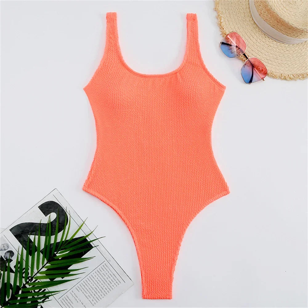 Sexy Solid Swimwear Female One Piece Swimsuit Closed Push Up Women's Swimming Bathing Suits Bodysuit Beach Pool Bather 2025