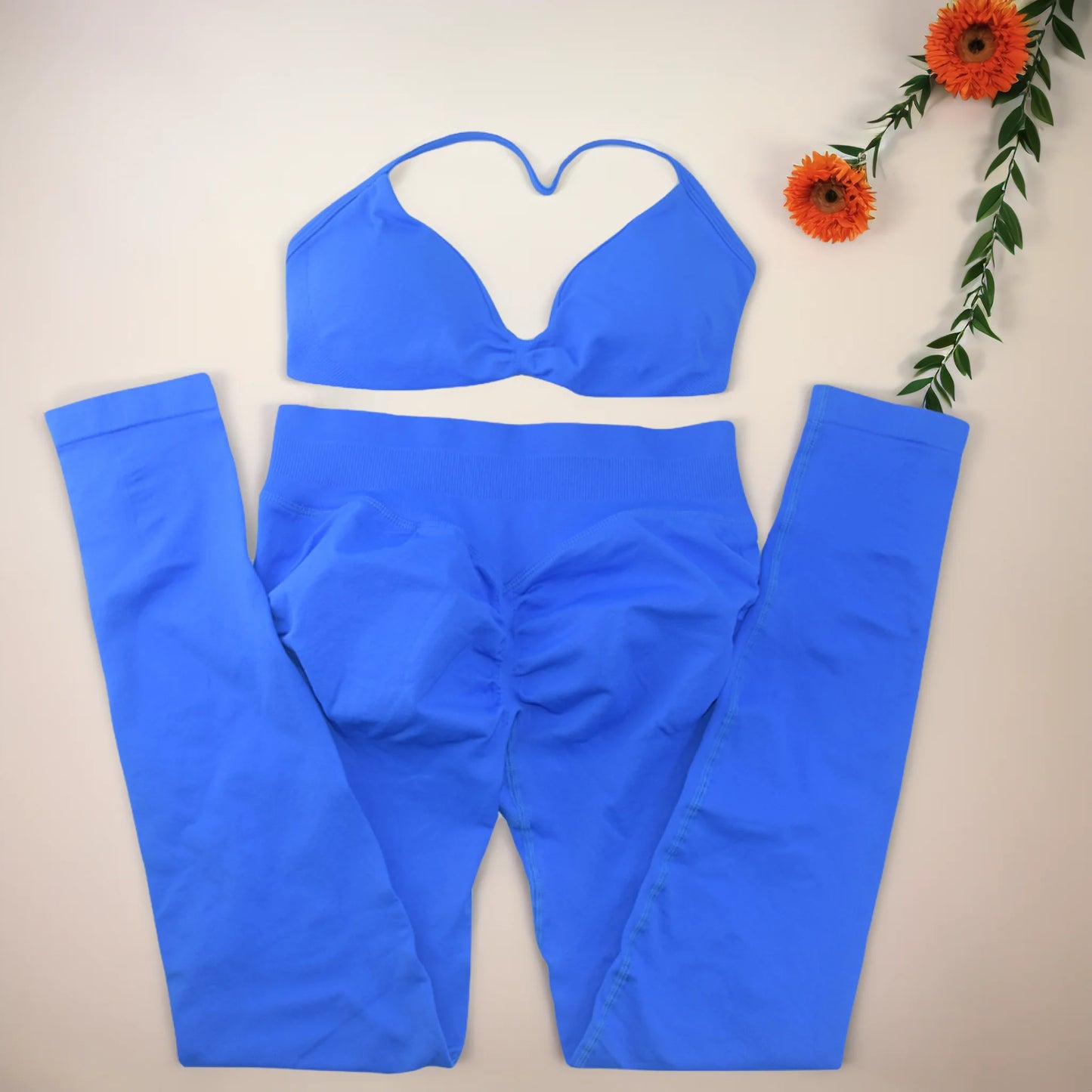 Conjunto de 2 sujetadores de tirantes finos para gimnasio, sin costuras, de alta sujeción, para mujer, deportivos, para entrenamiento, yoga, sin logotipo
