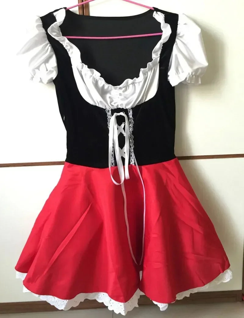 Halloween Little Red Riding Hood Costume Princess Dress Christmas Adult Performance Costume Ball Fairy Tale