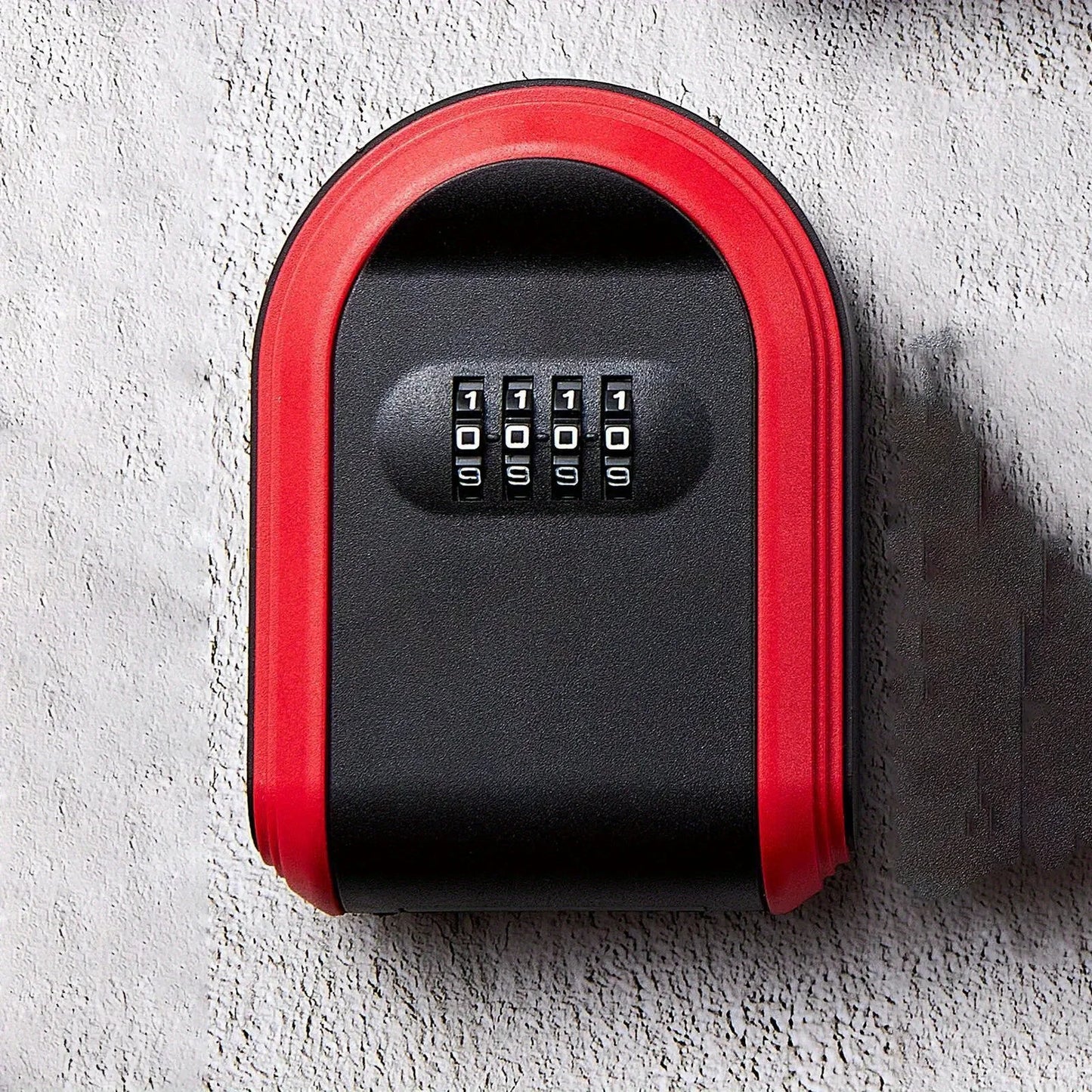 Caja de seguridad para llaves con contraseña para pared, resistente a la intemperie, con combinación de 4 dígitos, fabricada en plástico.