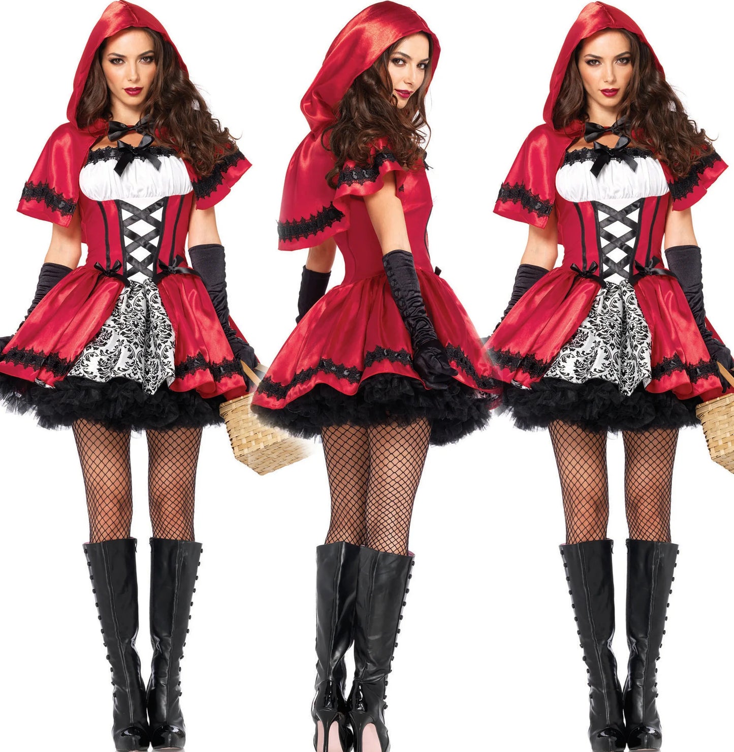 Halloween costume Goth little Red Riding Hood club queen costume cosplay costume stage dress