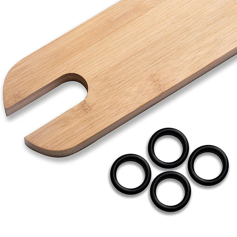 Reposapiés para trona de bebé, asiento de madera de bambú natural, reposapiés antideslizante, estable, accesorios para trona, artículos para bebés y niños.