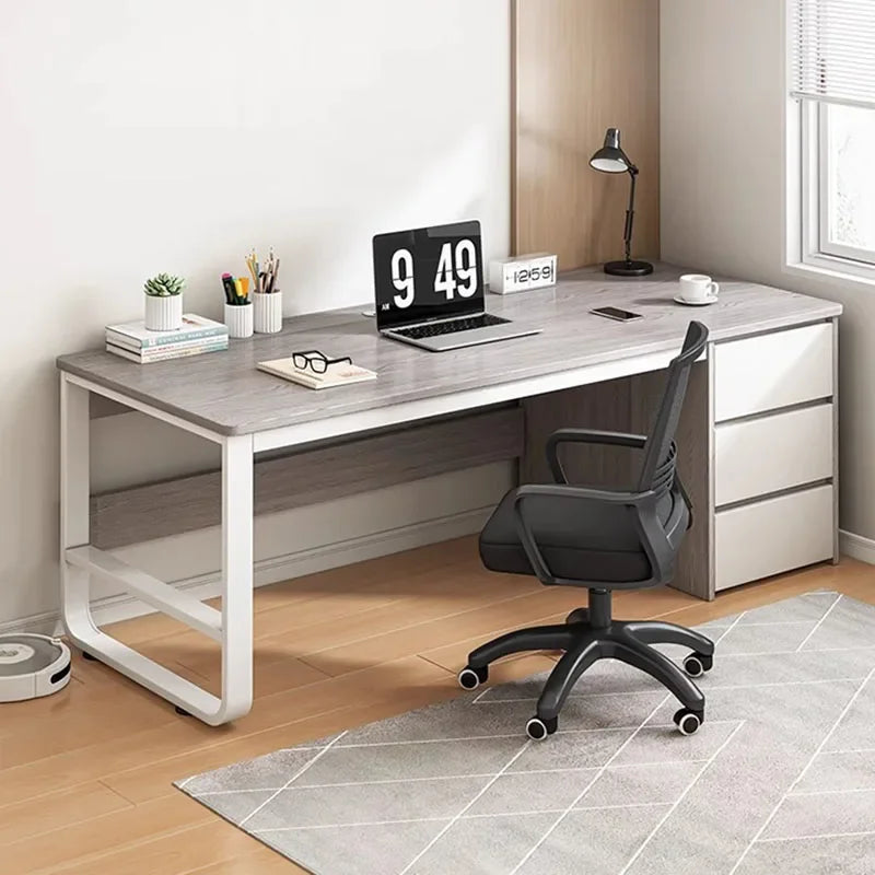 Escritorio ejecutivo con cajones, almacenamiento en esquina, suministros para sala de estar, escritorios para computadora, patas, muebles europeos para mesa de computadora