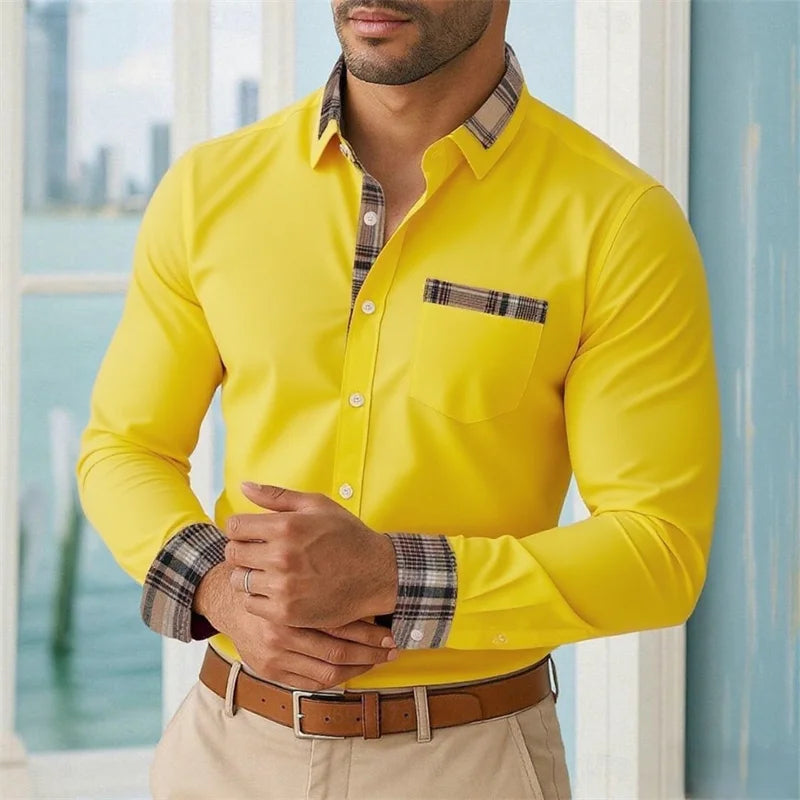 Camisas de vestir para hombre, camisas informales para la oficina y actividades al aire libre, camisas suaves y cómodas para la calle, camisetas de alta calidad para hombre, tallas grandes