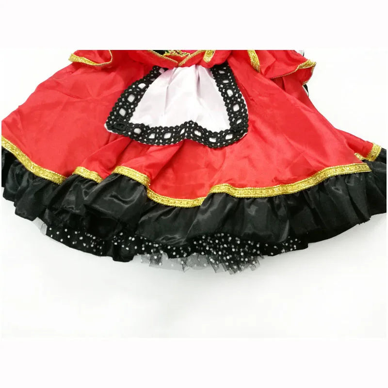 Women Little Red Riding Hood Costume Fancy Adult Halloween Cosplay Fantasia Carnival Fairy Tale Girl Dress+Cloak Women Party Set
