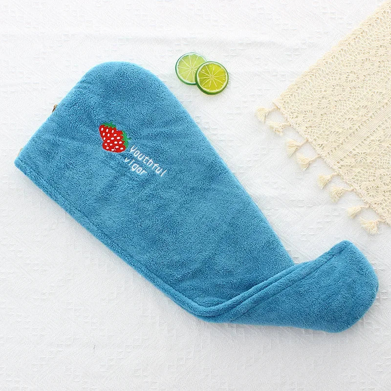 Toalla de secado rápido para el cabello, toallas de microfibra, antifrizz, para secar el cabello, toallas de secado rápido para niñas, gorro de ducha de playa.