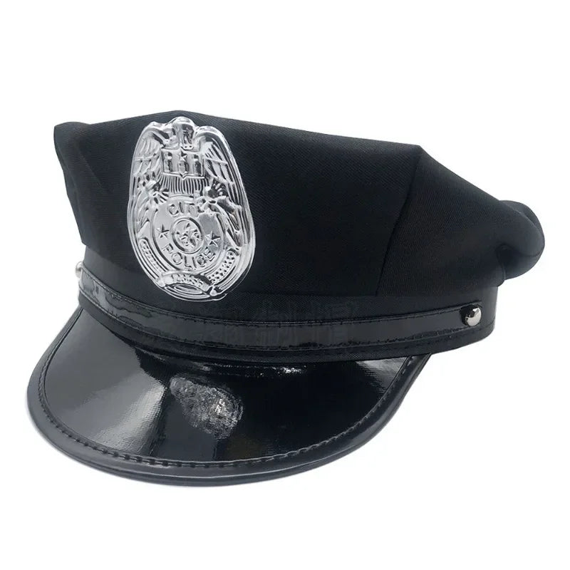 Plus Size Sexy Policewomen Costume Cop Police Cosplay Outfit Zip Crotch Bodysuit Lingerie Role Play Harness Officer Uniform