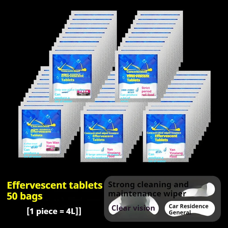 Limpiador sólido para parabrisas de coche, anticongelante de invierno, tableta efervescente, detergente para limpiaparabrisas, herramienta universal para eliminar película de aceite.