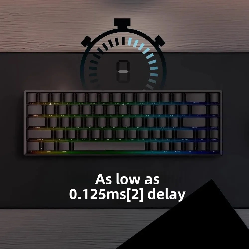 Teclado mecánico para juegos con eje magnético Mars 68 PRO, 0 zonas muertas, conectar y desconectar, luz RGB, cableado, inalámbrico, seleccionable
