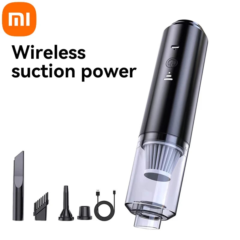 Xiaomi Aspiradora portátil con colector de polvo, potente succión, eléctrica, inalámbrica, inteligente, para el hogar, limpieza del coche, 2025