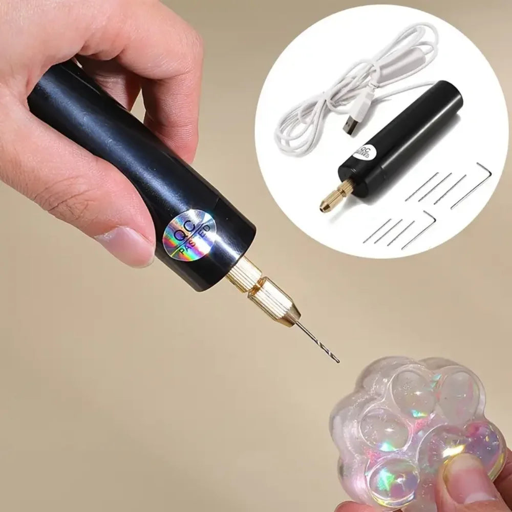 Mini taladro eléctrico de mano, bricolaje, USB, herramientas para resina epoxi, fabricación de joyas, artesanía en madera, grabado, pluma.