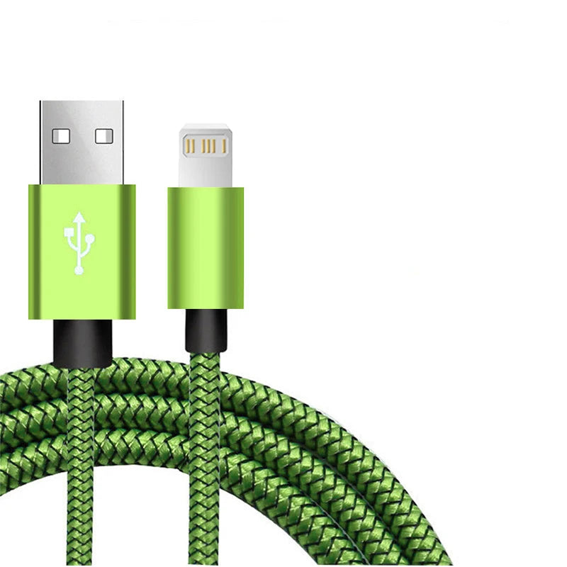 Cable USB de carga rápida para iPhone 14, 13, 12, 11 Pro Max, Xs, X, XR, 8, 7, 6, 6s Plus, SE 2, Apple iPad, cable de carga de datos de cable largo de 1 m, 2 m y 3 m