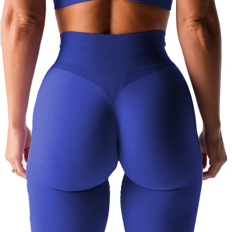 Nuevas mallas deportivas sin costuras, tipo leggings, de spandex, para mujer, suaves, para entrenamiento, fitness, yoga, cintura alta, ropa de gimnasio.
