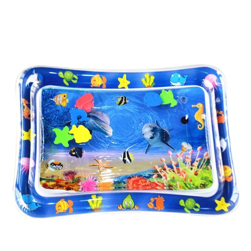 Colchoneta inflable para jugar boca abajo, colchoneta de juego premium para bebés, cojín de agua inflable, gimnasio interactivo para bebés, juguetes para el desarrollo sensorial.