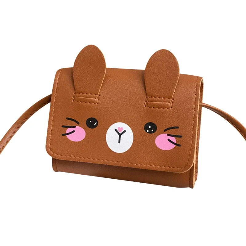 Accesorios para niños, bolso bandolera pequeño con diseño de conejo, bolso bandolera pequeño para niñas, monedero pequeño con dibujos animados para niños y niñas.