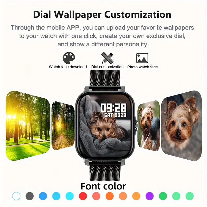Reloj inteligente Xiaomi con pantalla HD de 1,44 pulgadas, respuesta a llamadas, vista previa de mensajes, modos deportivos, esfera personalizada, pronóstico del tiempo para hombres y mujeres (2025)