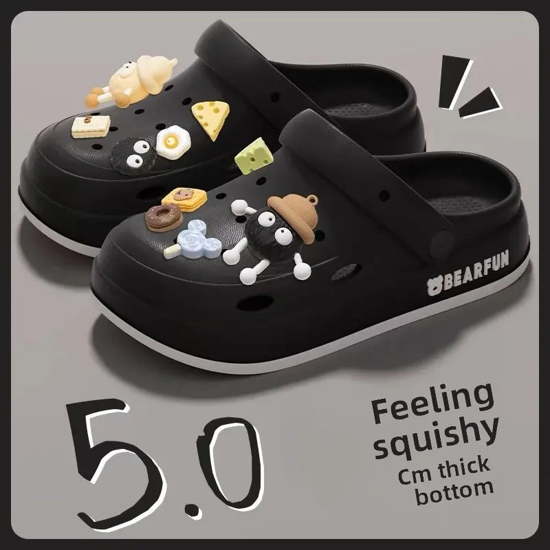 Zapatos de verano para mujer, antideslizantes, con dibujos animados, suela gruesa y suave de EVA, ¡oferta de temporada!