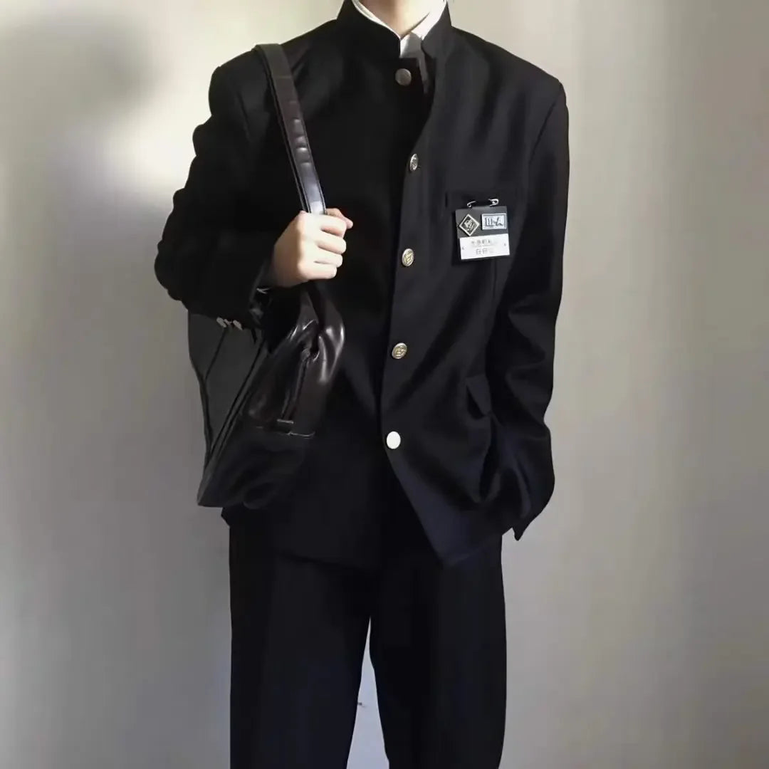 Traje de estilo japonés de cuello alto estilo preppy para hombre y mujer, nuevo estilo occidental, chaqueta, uniforme escolar, primavera y otoño.