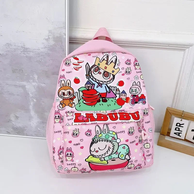 Mochila infantil de gran capacidad con dibujos animados, bonita mochila de nailon con doble hombro para estudiantes de primaria y jardín de infantes.
