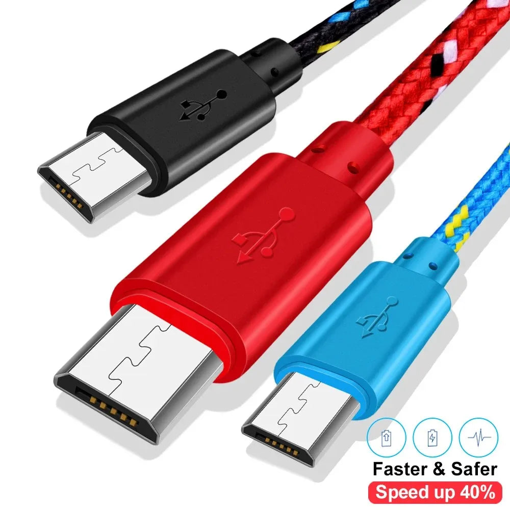 Cable micro USB Olaf de carga rápida USB A a micro USB, cable de datos para cargador de teléfono móvil Samsung, Huawei y Xiaomi (0,5 m-3 m)