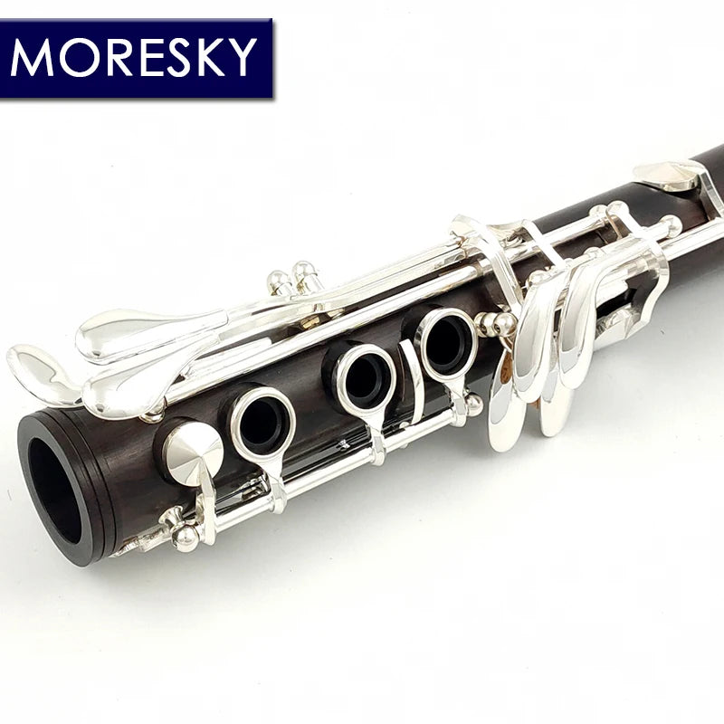 Clarinete MORESKY Sib Madera Ébano Plateado 17 Llaves Granadilla Sib Klarnet M601