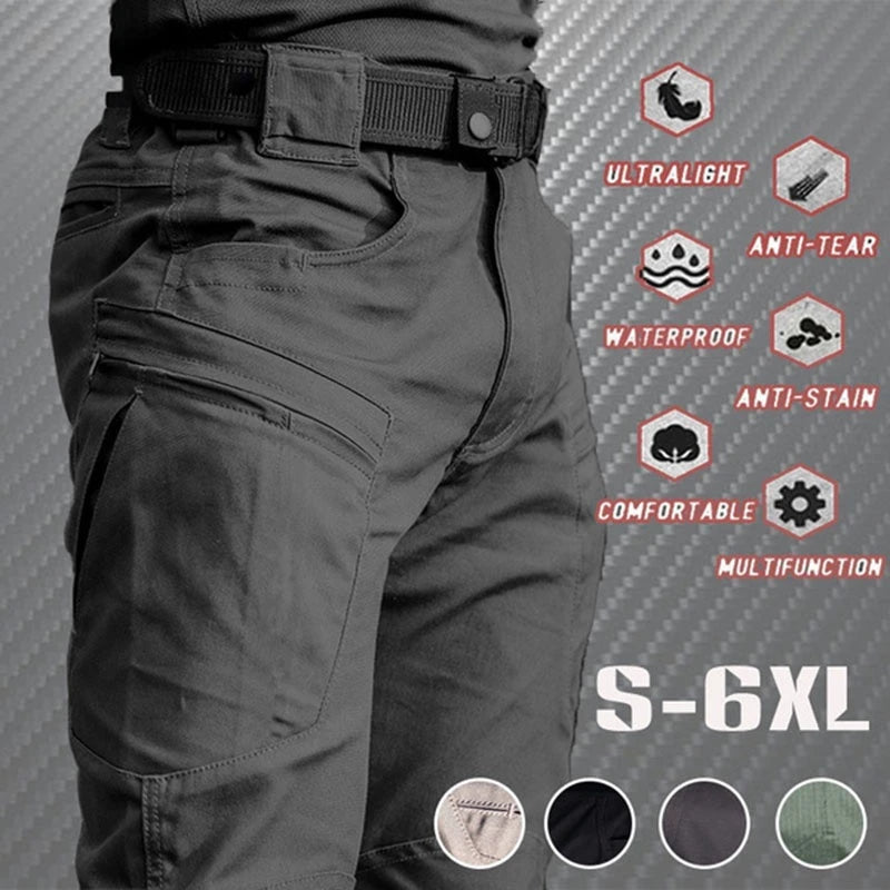 Pantalones de carga tácticos impermeables para hombre, pantalón largo militar, informal, transpirable, de secado rápido, para exteriores, nuevo modelo