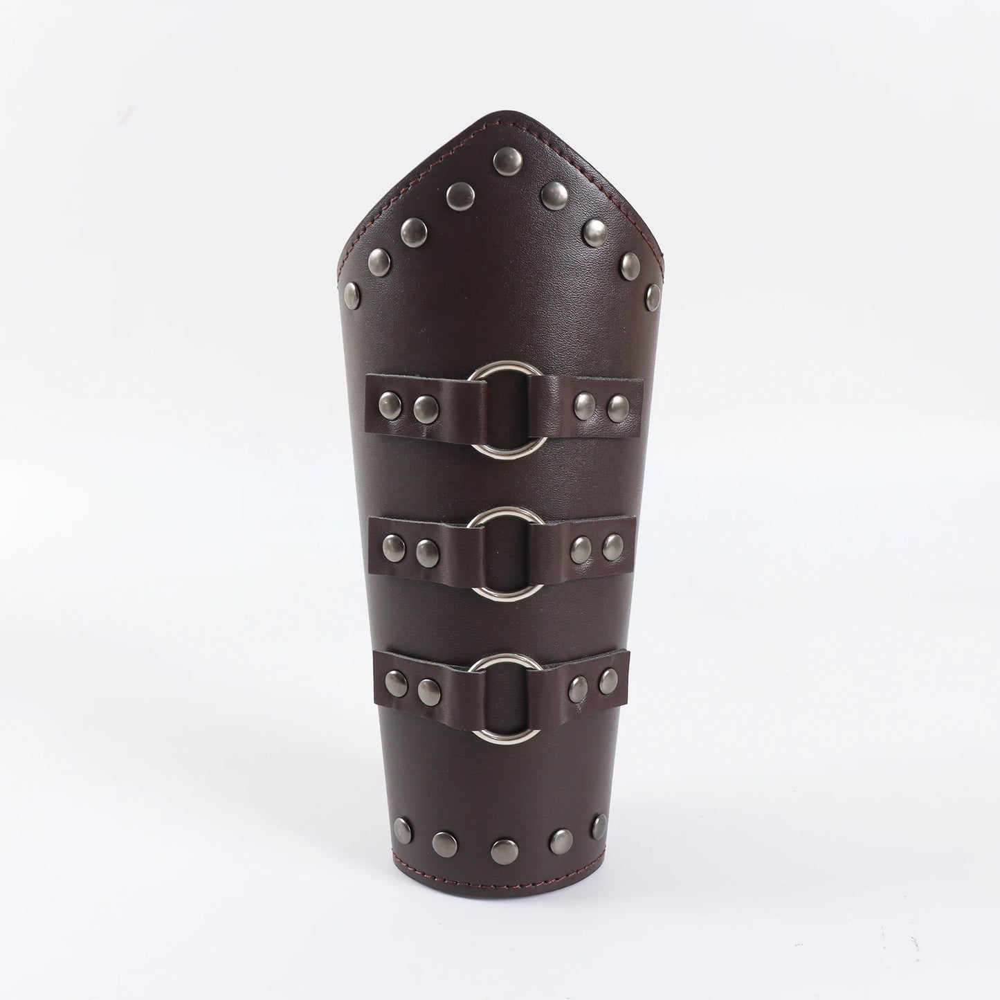 Armadura medieval de cuero sintético para hombre, calentadores de brazos con cordones, guantelete de caballero pirata vikingo, brazalete, accesorios steampunk