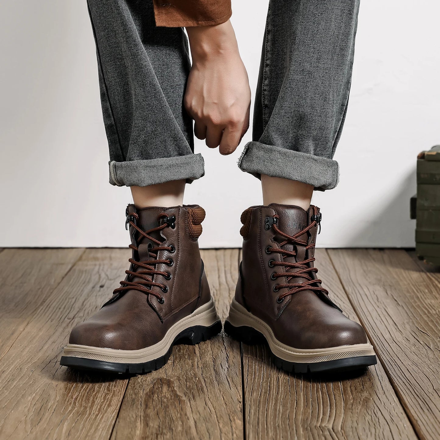 2024 New Safety Shoes Men Anti-smash Anti Puncture Work Shoes Anti Slip Indestructible Shoes Protective Sneakers Men Boots