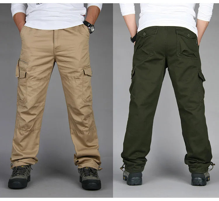 2025 New Autumn Cargo Pants Men Fashion Military Outdoors Man Trousers Long Warm Tactical Cotton Khaki Cargo Pants For Man
