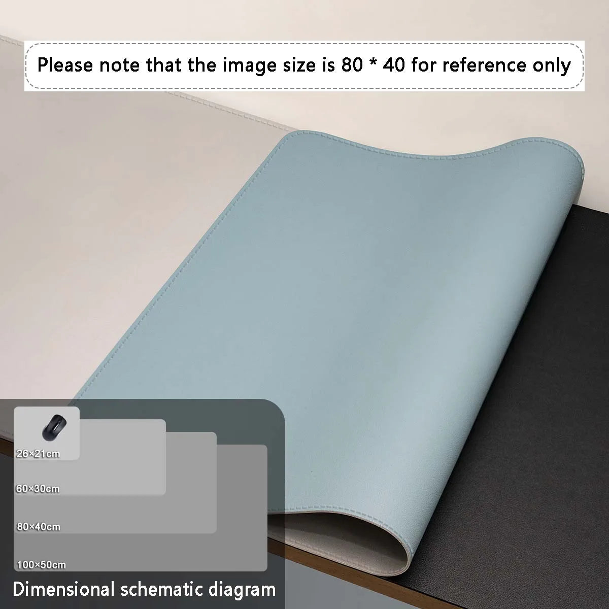 Alfombrilla de ratón de gran tamaño para escritorio de oficina, protector de piel sintética, impermeable, para teclado de escritorio, para juegos, accesorios para PC