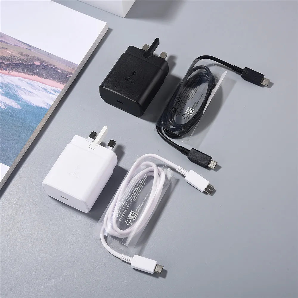 Cargador original Samsung de 45 W con carga superrápida, adaptador certificado UE/RU para Galaxy Z Fold/Flip 6 5 4 3 A56 A36 F56 C55 M55 M56