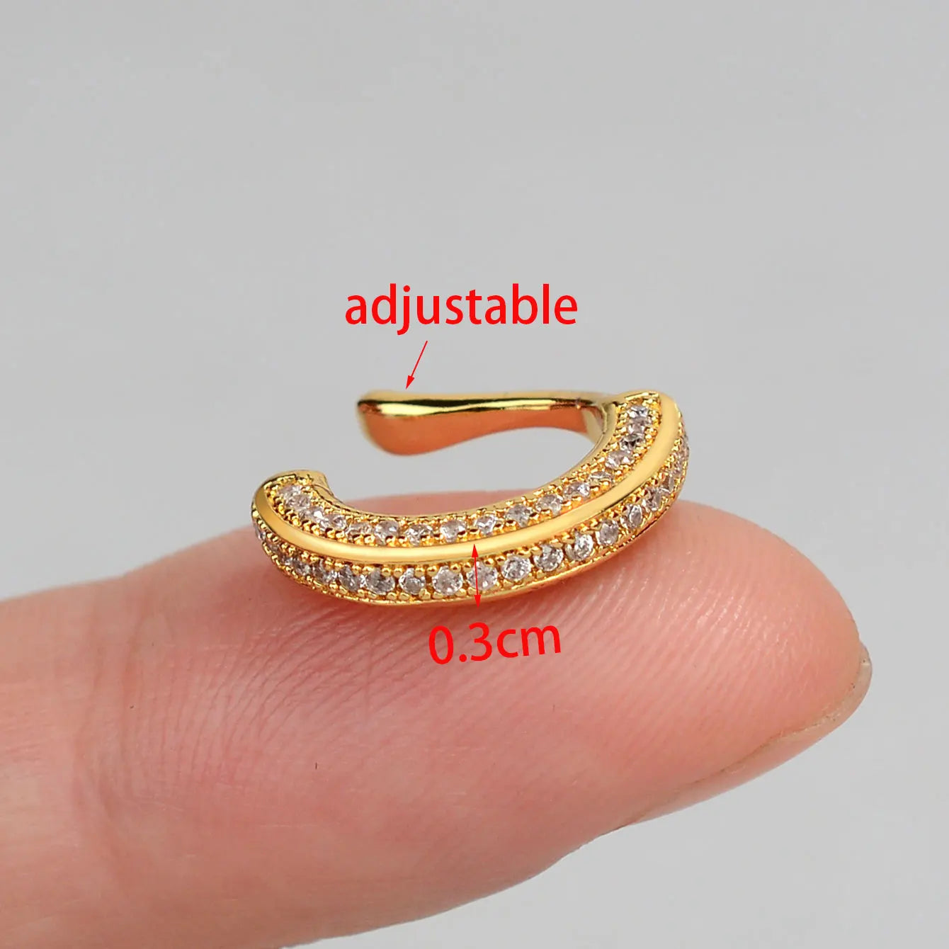 1 pieza de delicados pendientes de clip de circonita para mujer, con forma de corazón, sin perforaciones, pendientes de cartílago falsos para mujer, joyería de moda 2025
