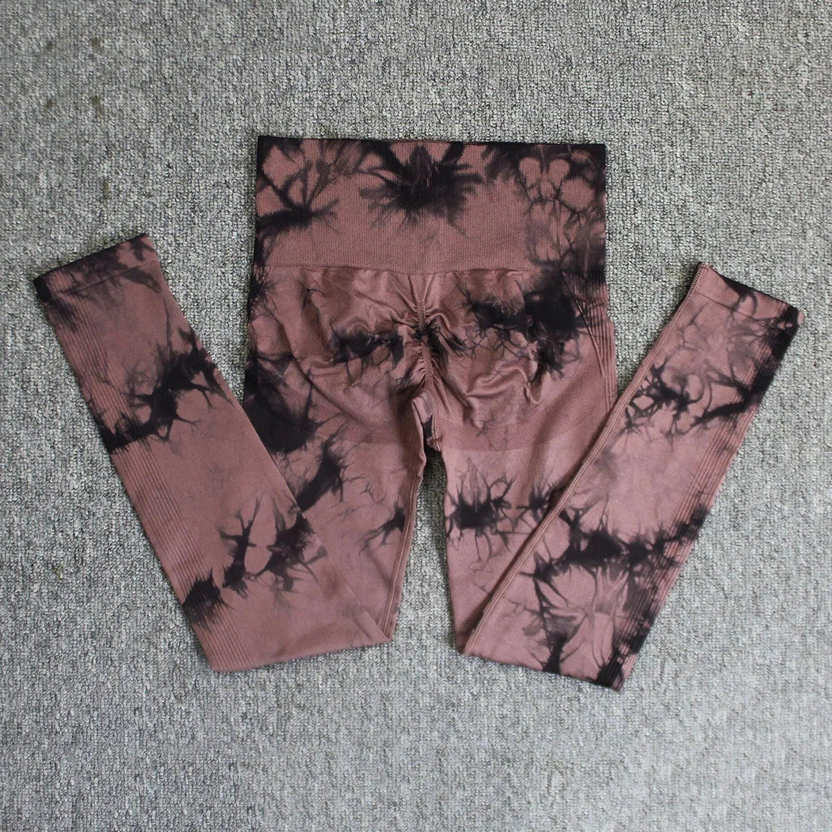 Pantalones de yoga sin costuras, gruesos, ajustados, de talle alto, deportivos, teñidos en lana, con efecto melocotón en los glúteos, largos y ceñidos, para hacer ejercicio.