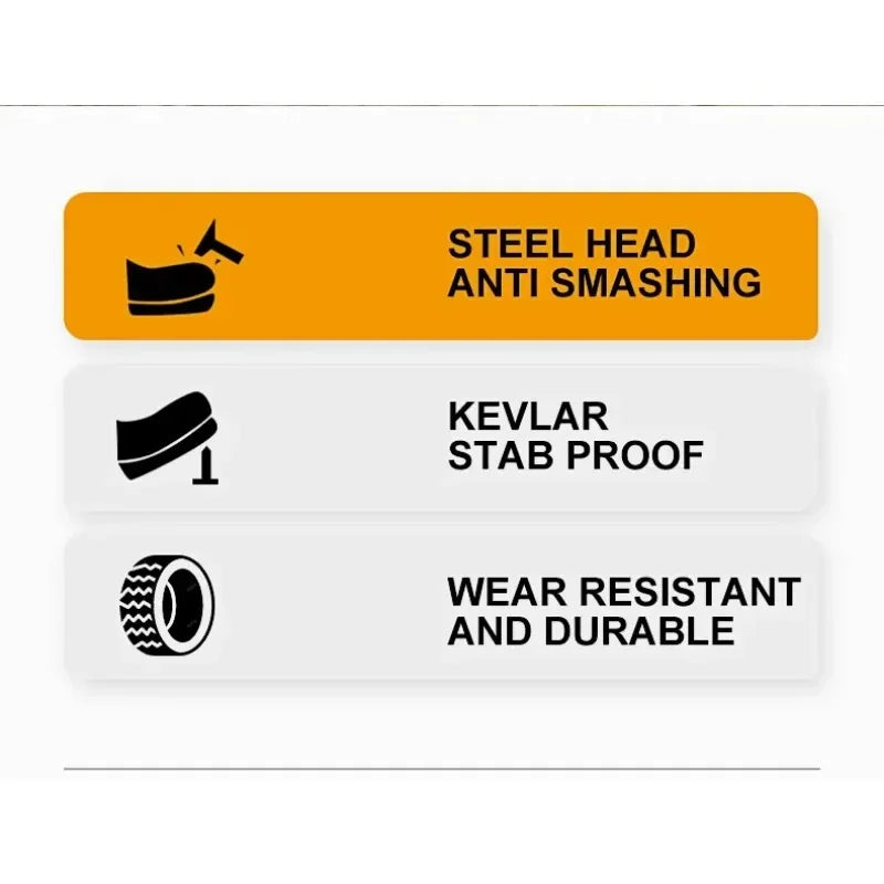 Zapatos de seguridad antisalpicaduras para hombre, botas de trabajo resistentes al desgaste, zapatos con punta de acero, zapatos protectores a prueba de pinchazos, zapatillas de seguridad