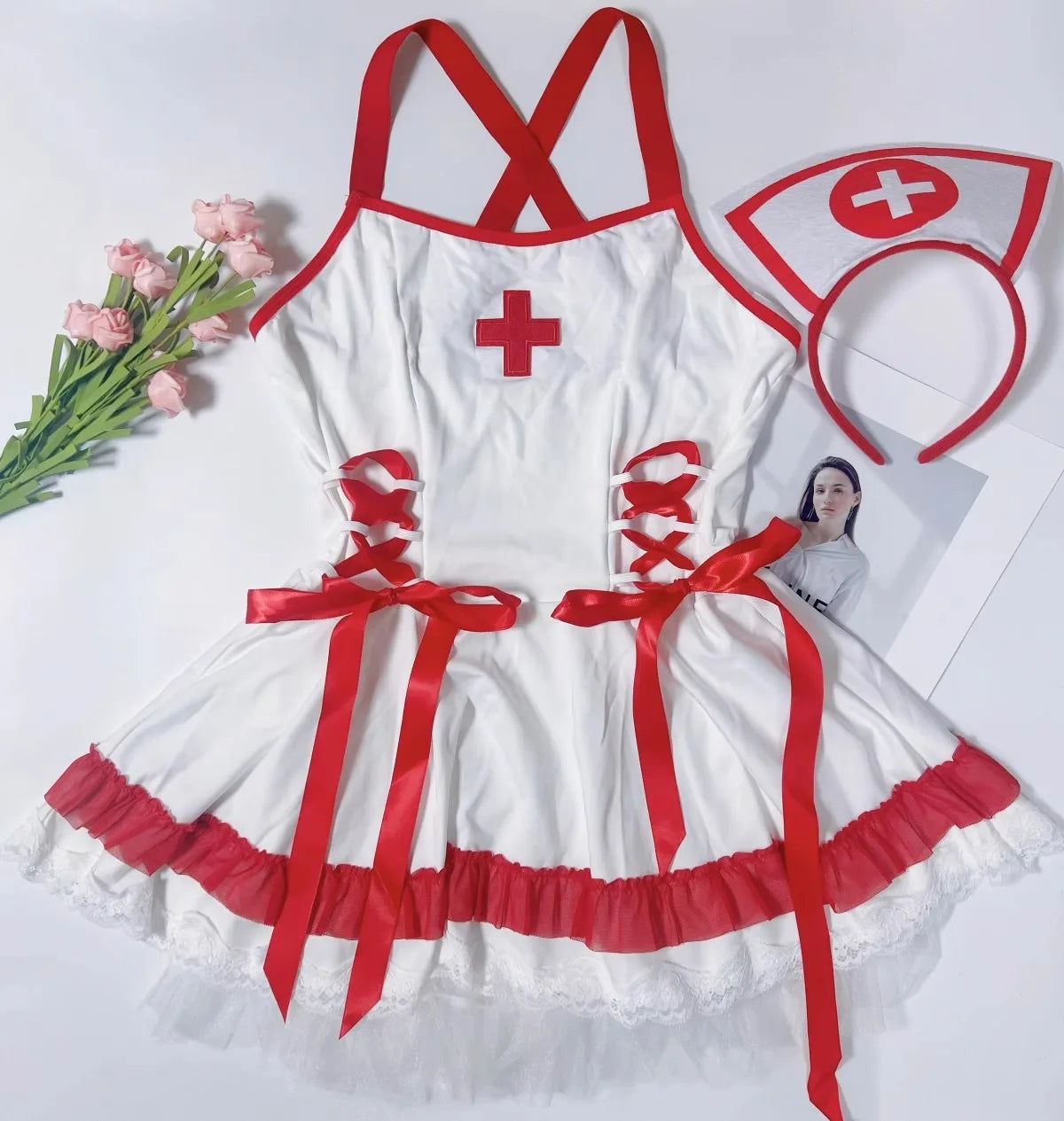 Sexy Lingerie Woman Underwear For Sex Dress Cosplay Uniform Women Lingerie Set Erotic Sleepwear Babydoll Nurse Role Costumes