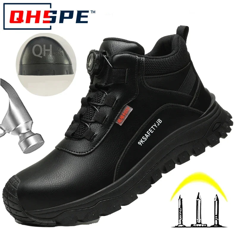Nuevos zapatos de seguridad para hombre a la moda, aislantes 6KV, transpirables, impermeables, antideslizantes y cómodos.