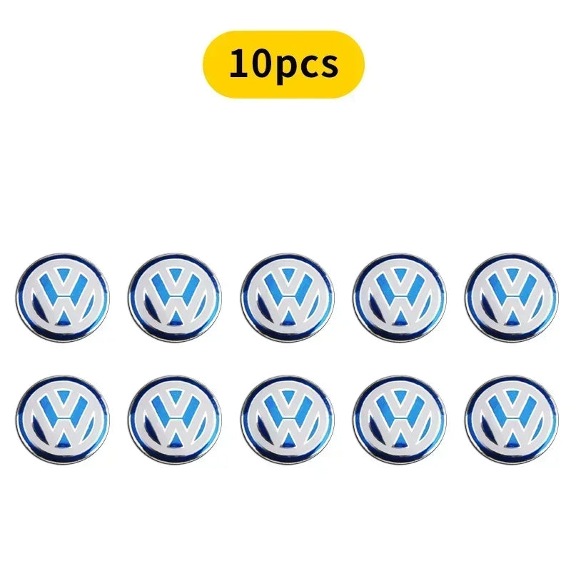 Pegatinas para llave remota de coche de 14 mm, emblema, accesorios de estilo para Volkswagen MK7 MK6 MK5 Ibiza Leon FR 2 Aztec Golf-4 5 6 7 Passat
